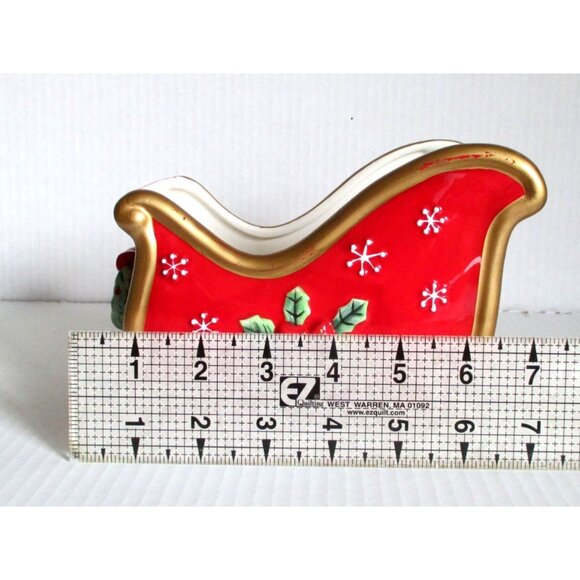 Fitz and Floyd Festive Bells Christmas Sleigh Holiday Home Decor - Picture 7 of 9